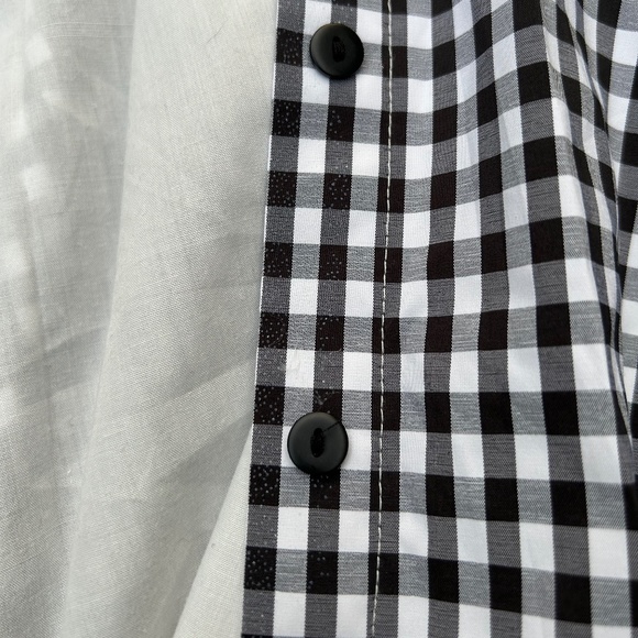 Suzy Shier⎪Gingham black and white check shirt dress - Picture 7 of 9